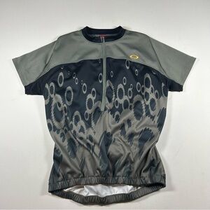 Vintage Oakley Cycling Jersey Size L Tactical Field Gear Scatter Logo Gorpcore
